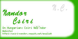 nandor csiri business card